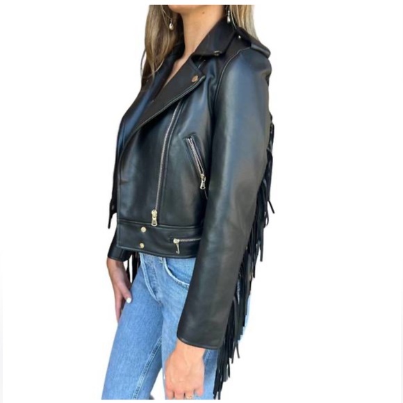 NWT Fringe Moto Jacket Size S - Picture 2 of 8